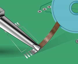 Picture of HOW-TO: Remove Excess Solder from SMT Land with Wick