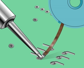 Picture of HOW-TO: Desolder & Remove Thru-Hole Component with Solder Wick